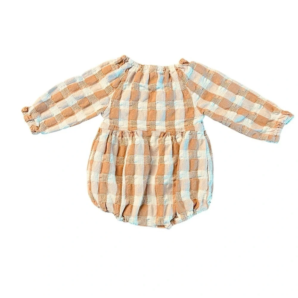 Rylee + Cru Tan and Cream Baby Romper